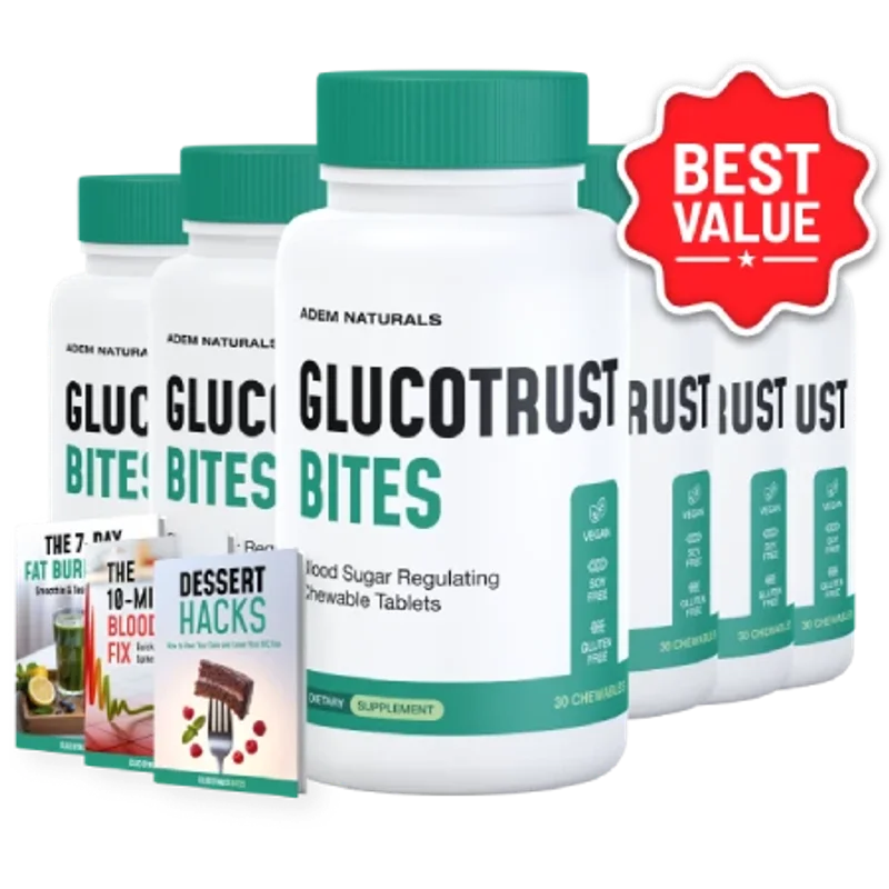 GlucoTrust Bites 6-Bottle Bundle — 180-Day Supply